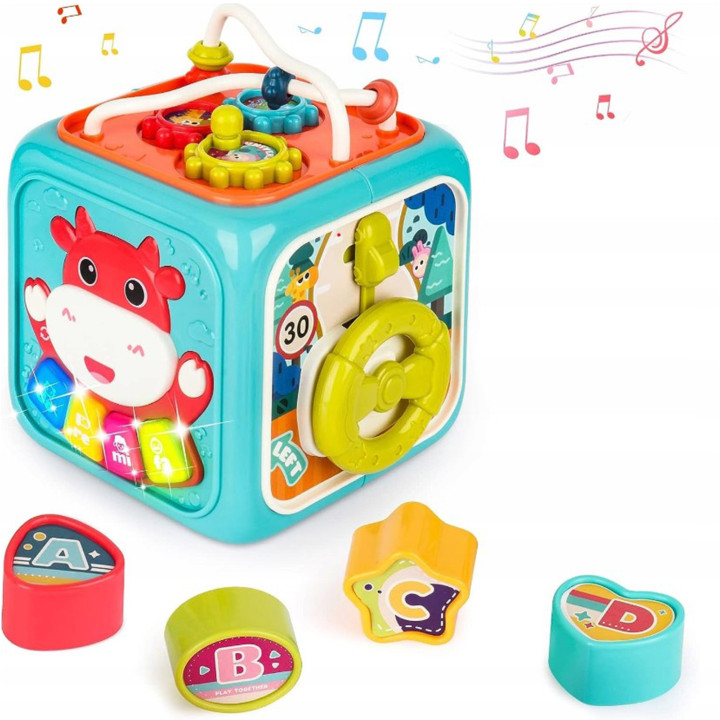 WOOPIE BABY Interaktywna Kostka Sensoryczna Edukacyjna Montessori Sort