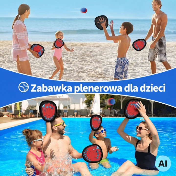 
						WOOPIE Gra Zręcznościowa Złap Piłkę paletki Dla Dzieci Łapacz P