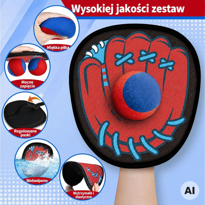 
						WOOPIE Gra Zręcznościowa Złap Piłkę paletki Dla Dzieci Łapacz P