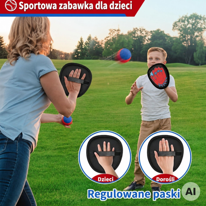 
						WOOPIE Gra Zręcznościowa Złap Piłkę paletki Dla Dzieci Łapacz P