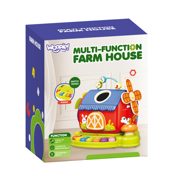 
						WOOPIE BABY Interaktywny Domek Farma Sorter Pianinko + 7 Plusza