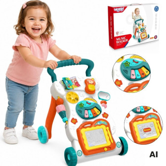 WOOPIE BABY Grający Chodzik z Znikopisem