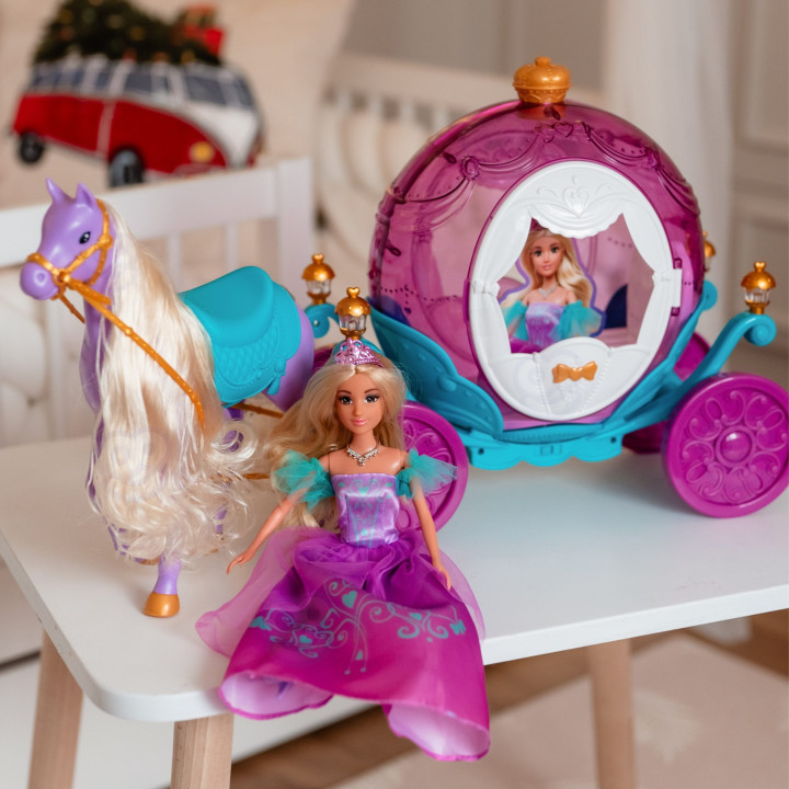 WOOPIE ROYAL Lalka Księżniczka Lily i Magiczny Powóz Karoca Akcesoria