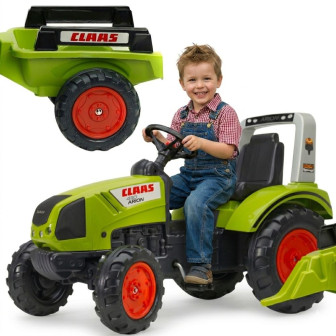 Falk Traktor na Pedały Claas z Przyczepą Duży Ciągnik Zabawka 3+