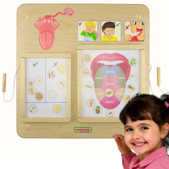 MASTERKIDZ Tablica Edukacyjna Zmysł Smaku Montessori
