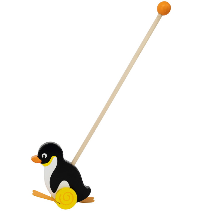 
						VIGA TOYS Drewniany Pchacz Pingwin Zabawka na Kiju do Pchania n