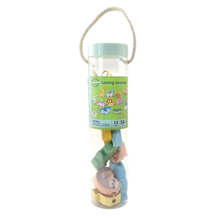 
						WOOPIE GREEN Drewniana Nawlekanka Klocki Przeplatanka ZOO Monte