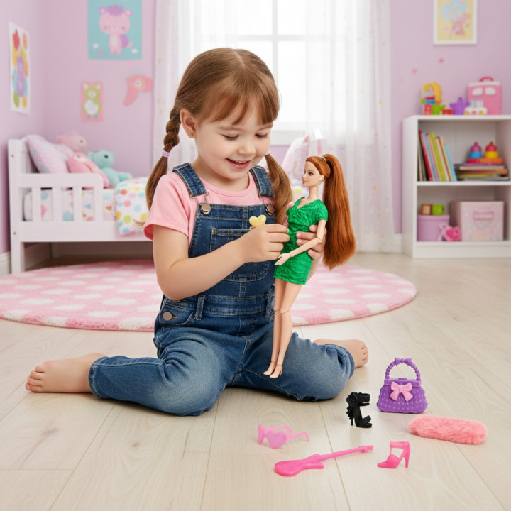 WOOPIE ROYAL Lalka Emi 30 cm - 12 Ukrytych Niespodzianek + Ubranka i D