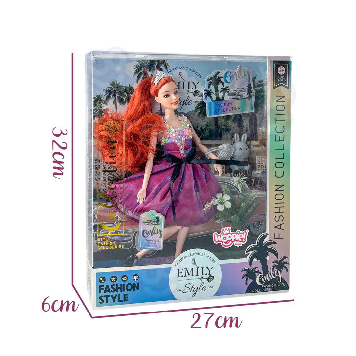 WOOPIE ROYAL Lalka Emi Style Fashion 32 cm - Stylowa Księżniczka w Róż