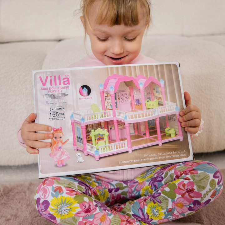 WOOPIE Domek Dla Lalek Willa Ogrodowa 156el.