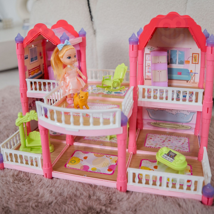 WOOPIE Domek Dla Lalek Willa Ogrodowa 156el.