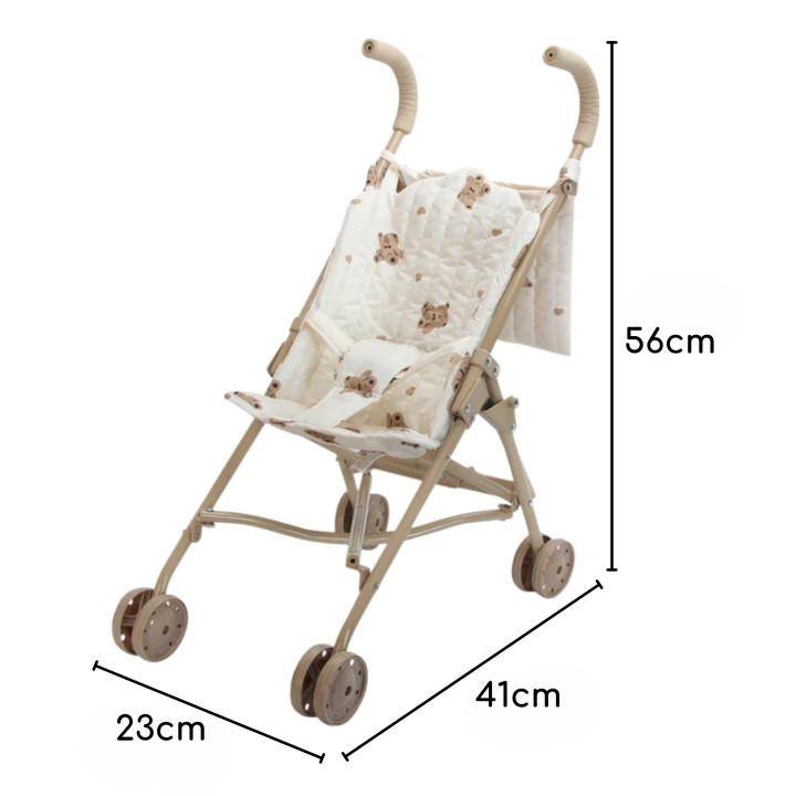 WOOPIE ROYAL Wózek Dla Lalek Spacerówka Vintage Teddy Bear