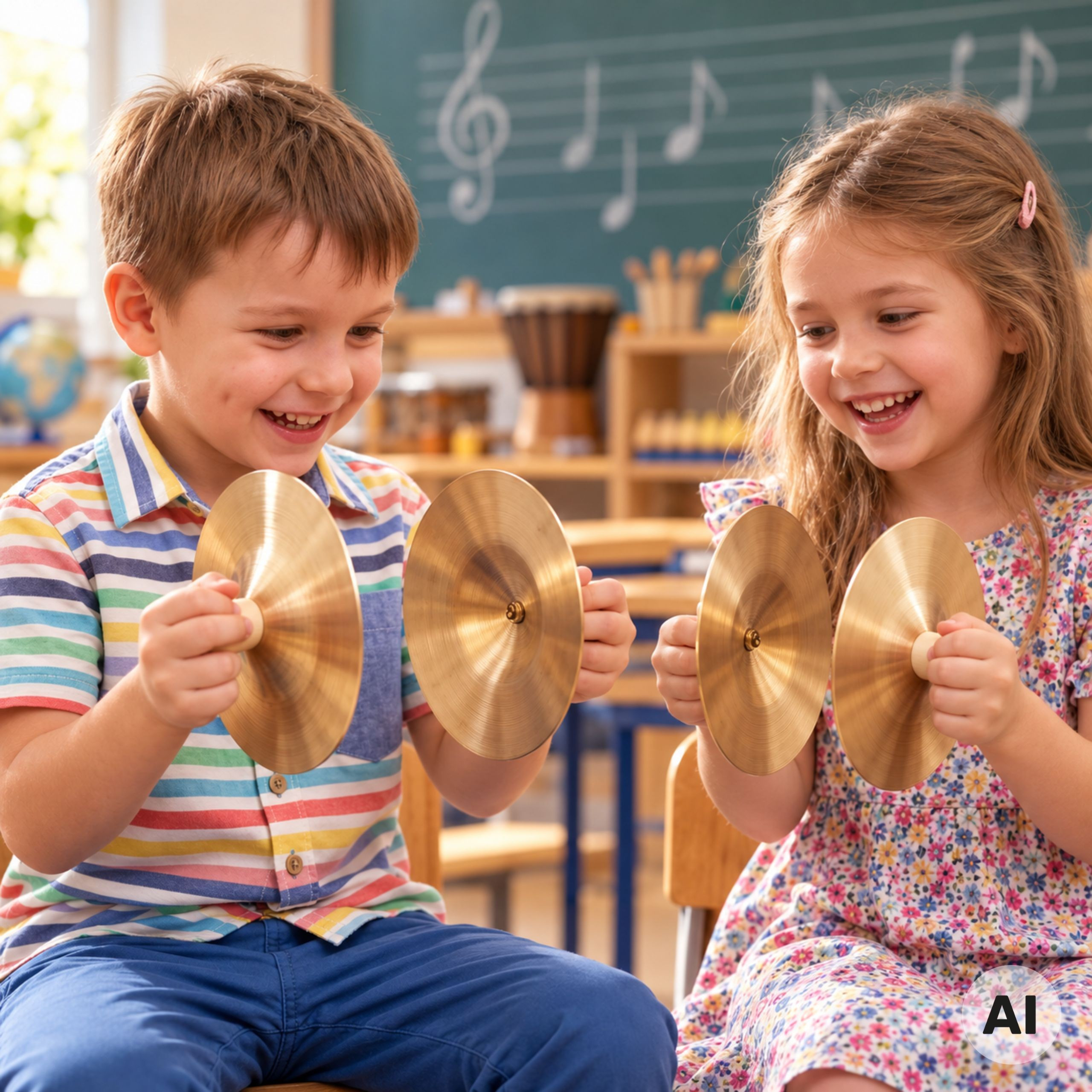 CLASSIC WORLD EDU Instrument Muzyczny Talerze Perkusyjne (15 cm) dla D