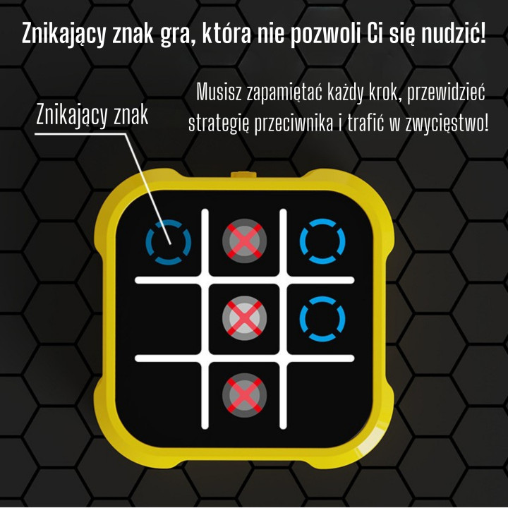 WOOPIE Gra Elektroniczna Kółko i Krzyżyk Logiczna Edukacyjna 4 Tryby G