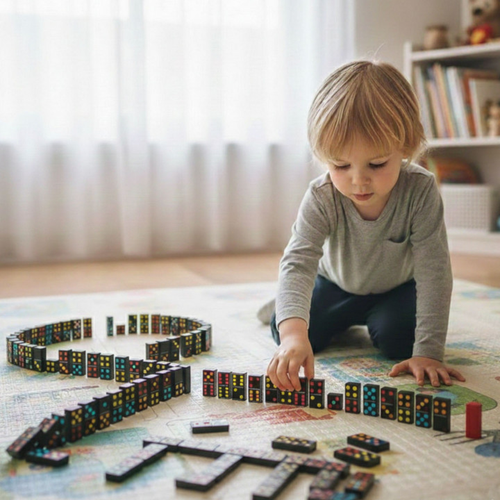 WOOPIE Domino Gra Logiczna Rodzinna 28 Klocków