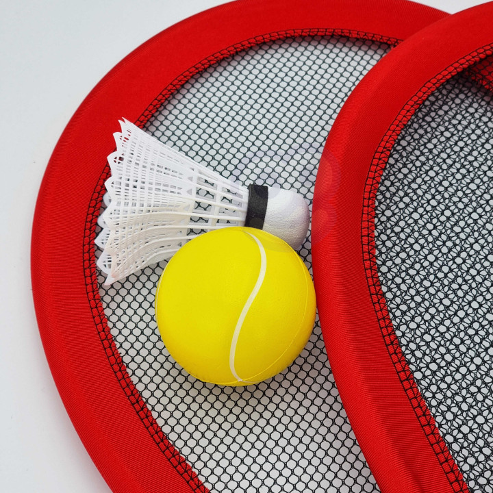 WOOPIE Duże Rakietki do Tenisa Badminton dla Dzieci Zestaw + Piłka Lot
