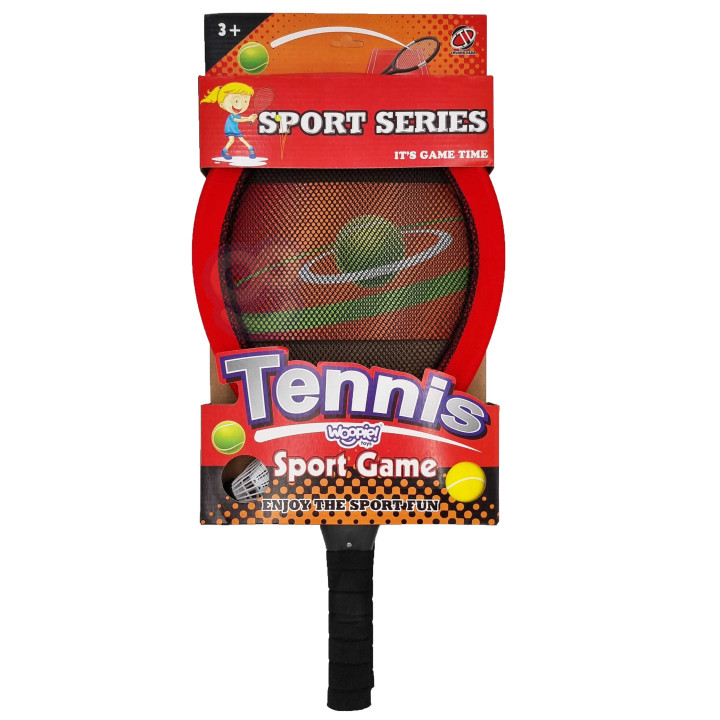 WOOPIE Duże Rakietki do Tenisa Badminton dla Dzieci Zestaw + Piłka Lot