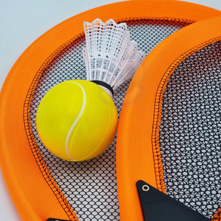WOOPIE Duże Rakietki do Tenisa Badminton dla Dzieci Zestaw + Piłka Lot