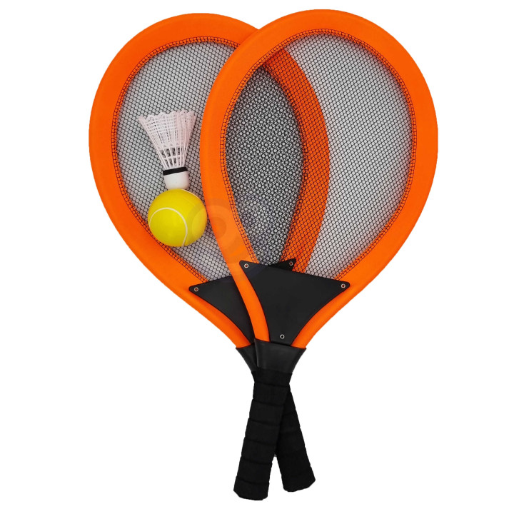 WOOPIE Duże Rakietki do Tenisa Badminton dla Dzieci Zestaw + Piłka Lot
