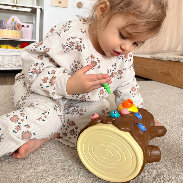 WOOPIE Magnetyczna Gra Zręcznościowa Złap Robaczka 2 Dzięcioły + 10 Ro