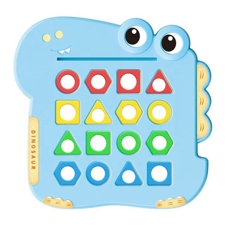 WOOPIE Układanka Montessori Dinozaur Gra Zręcznościowa Dopasuj Kształt