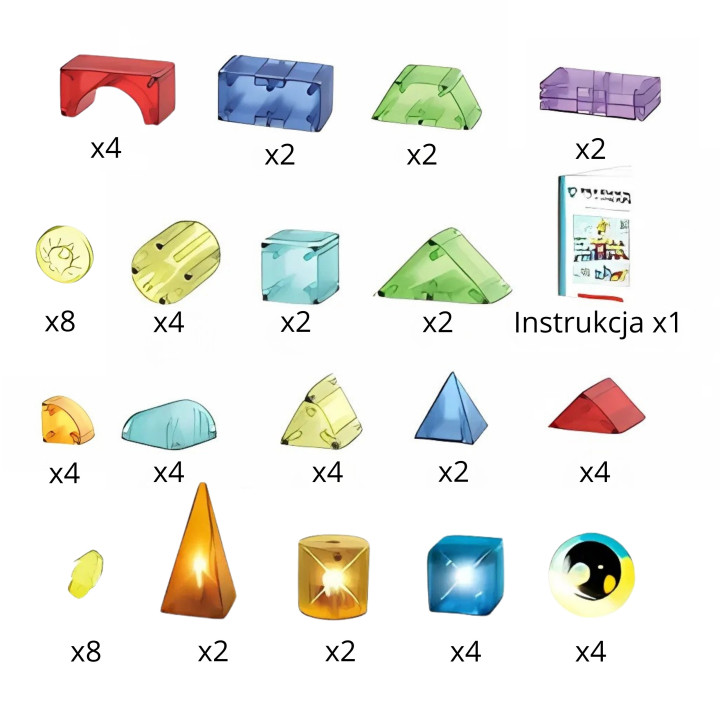 WOOPIE Klocki Magnetyczne Konstrukcyjne Sześciany 3D Zestaw Edukacyjny