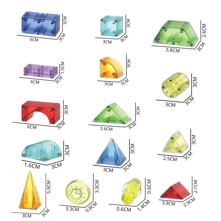 WOOPIE Klocki Magnetyczne Konstrukcyjne Sześciany 3D Zestaw Edukacyjny