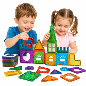 WOOPIE Klocki Magnetyczne Konstrukcyjne 3D Zestaw Edukacyjny Zamek 30e