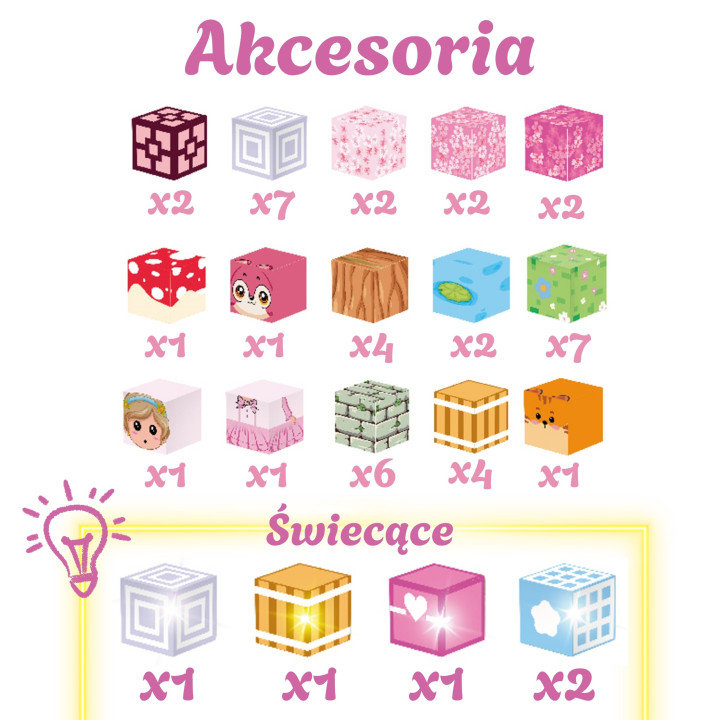 Woopie Klocki Magnetyczne Kostki 48 el Montessori Edukacyjna Układanka