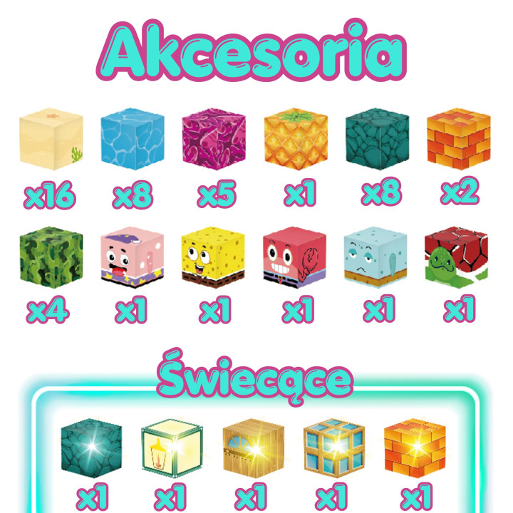 Woopie Klocki Magnetyczne Kostki 54 el Montessori Ocean Układanka Gra 