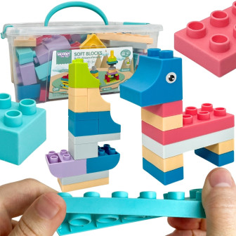 WOOPIE Klocki Soft Blocks Zestaw 99 Elementów w Pudełku