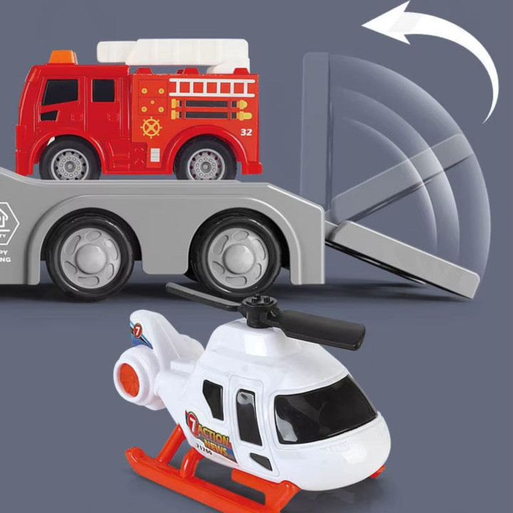 WOOPIE Czerwona Laweta Straży Pożarnej City Truck Efekty Dźwiękowe i Ś