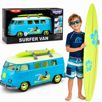 WOOPIE Samochód Bus Surfingowy Klasyczny Ze Światłem I Dźwiękiem Model