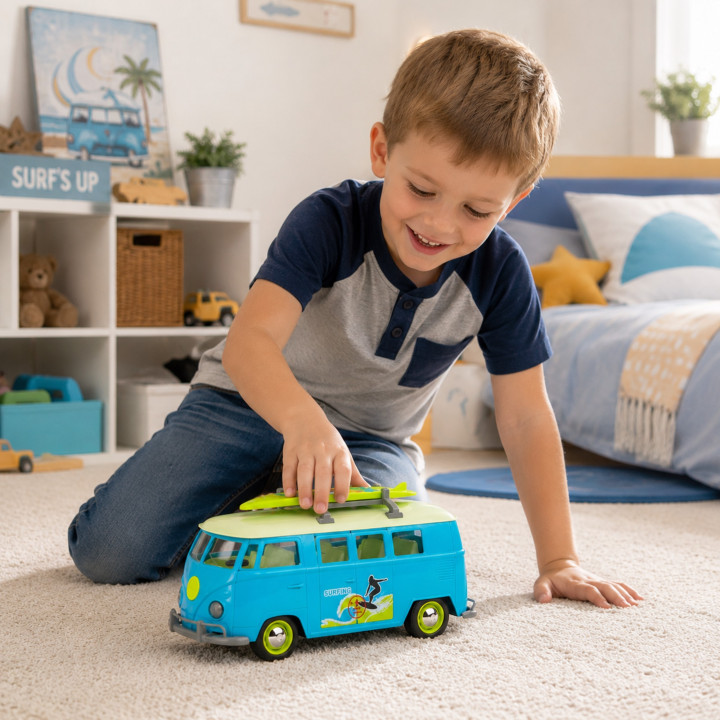 WOOPIE Samochód Bus Surfingowy Klasyczny Ze Światłem I Dźwiękiem Model