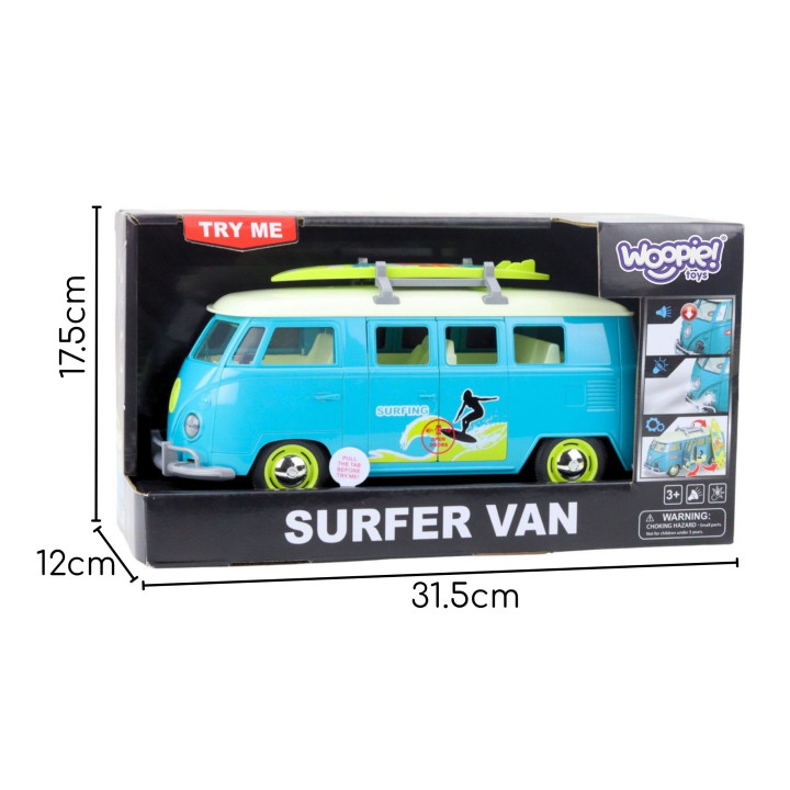 WOOPIE Samochód Bus Surfingowy Klasyczny Ze Światłem I Dźwiękiem Model