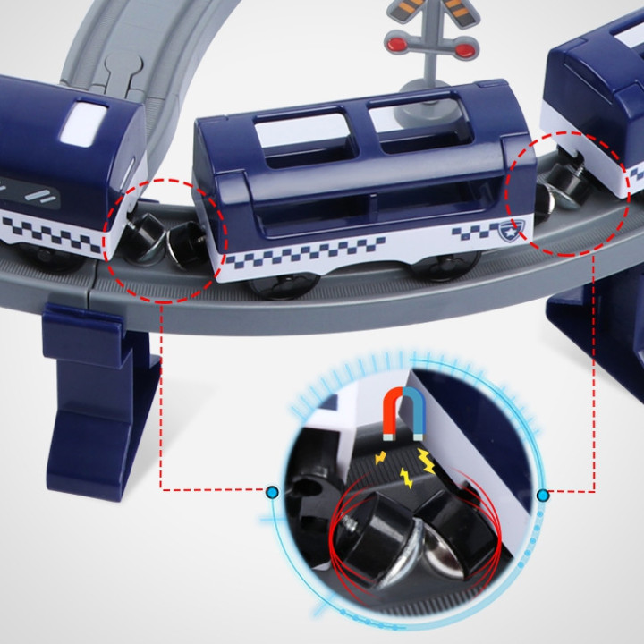 WOOPIE Kolejka Elektryczna Tor Samochodowy Komisariat Policji Helikopt