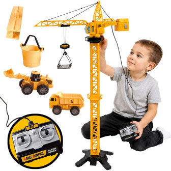 WOOPIE Dźwig Żuraw Zdalnie Sterowany 103 cm R/C Ciężarówka Koparka + 4