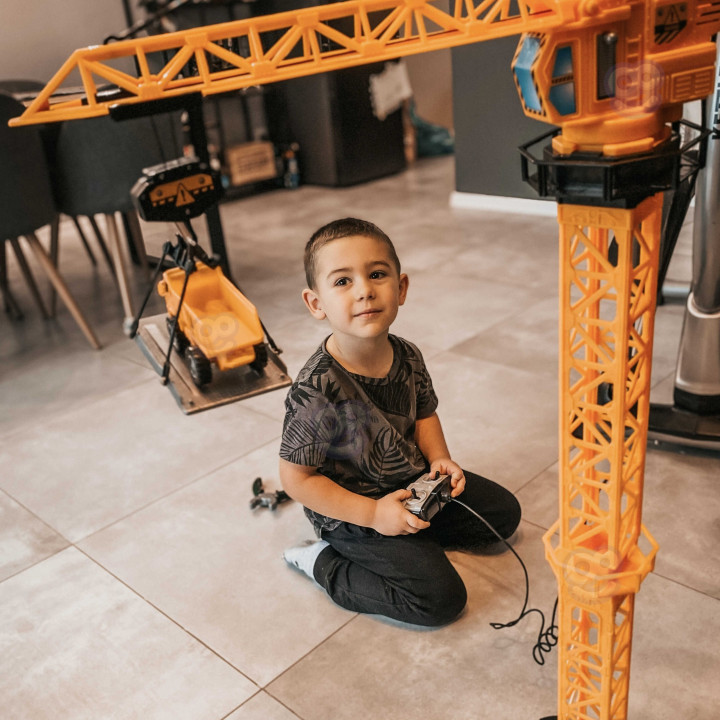 WOOPIE Dźwig Żuraw Zdalnie Sterowany 103 cm R/C Ciężarówka Koparka + 4