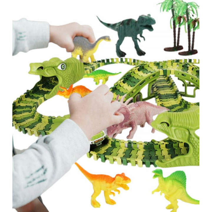 WOOPIE Tor Samochodowy XXL Dinozaury 240 el.
