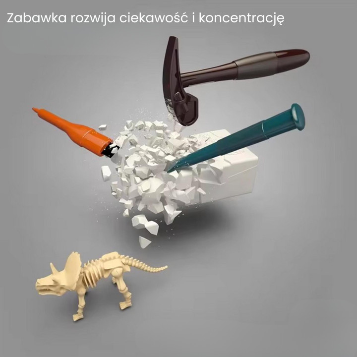 WOOPIE Wykopalisko "Mały Archeolog" 6 Szkieletów Dinozaurów
