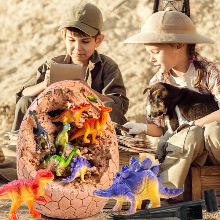 WOOPIE Wykopalisko Jajko Dinozaura Zestaw Archeologa do Rozkopania 12 