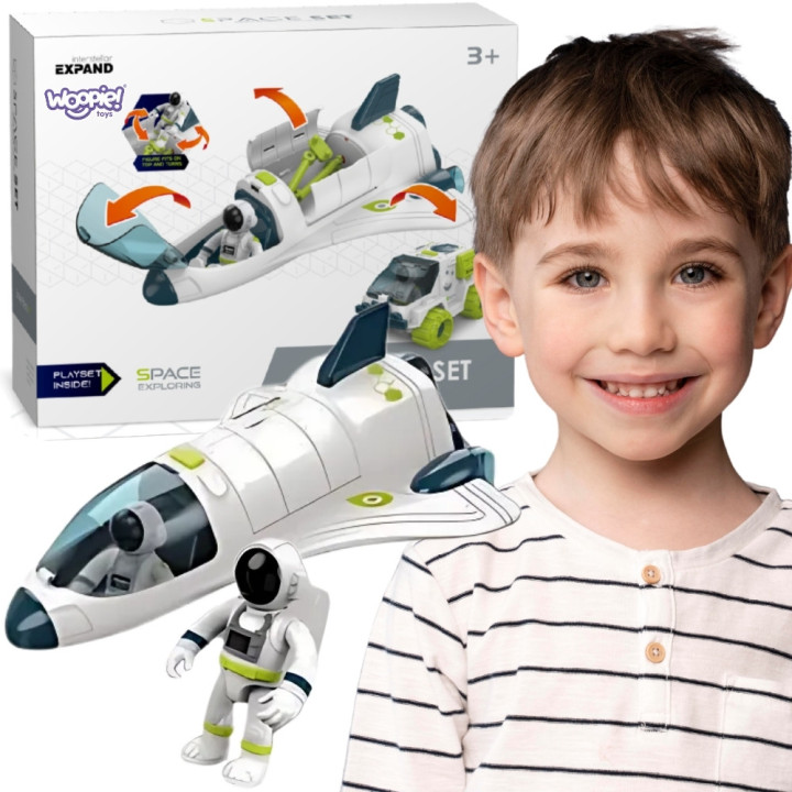 WOOPIE Zestaw Kosmiczny Prom i Łazik Space Set