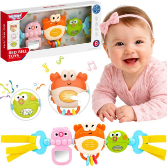 WOOPIE BABY Zawieszka do Wózka Łóżeczka Sensoryczna Grający Krab Luste