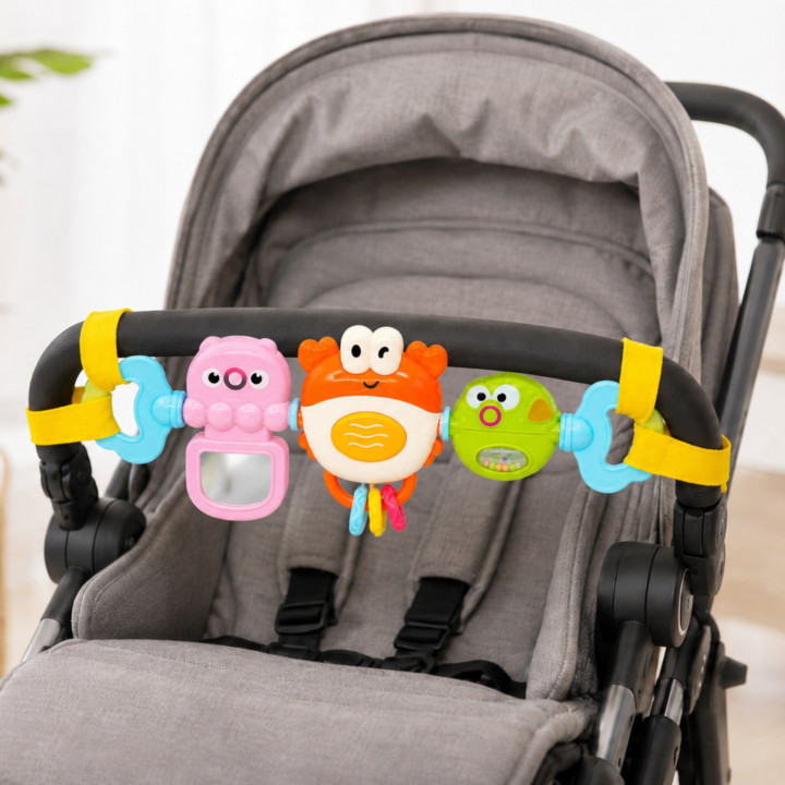 WOOPIE BABY Zawieszka do Wózka Łóżeczka Sensoryczna Grający Krab Luste