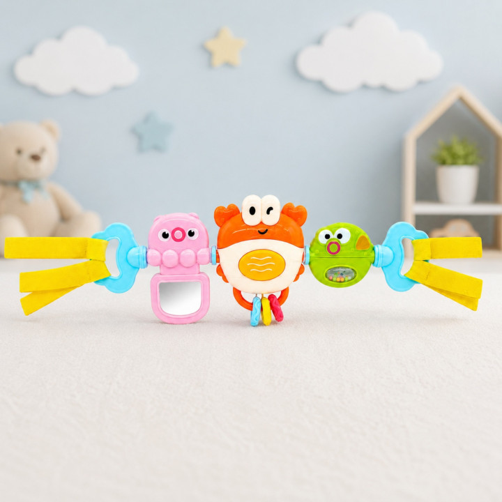 WOOPIE BABY Zawieszka do Wózka Łóżeczka Sensoryczna Grający Krab Luste