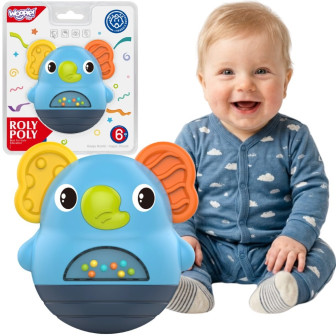 WOOPIE BABY Wańka Wstańka Słonik Grzechotka Sensoryczna Interaktywna 6