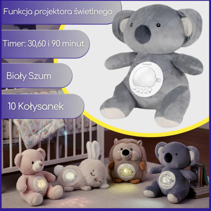 WOOPIE BABY Przytulanka Miś Polarny z Projektorem Uspokajacz 15 Melodi