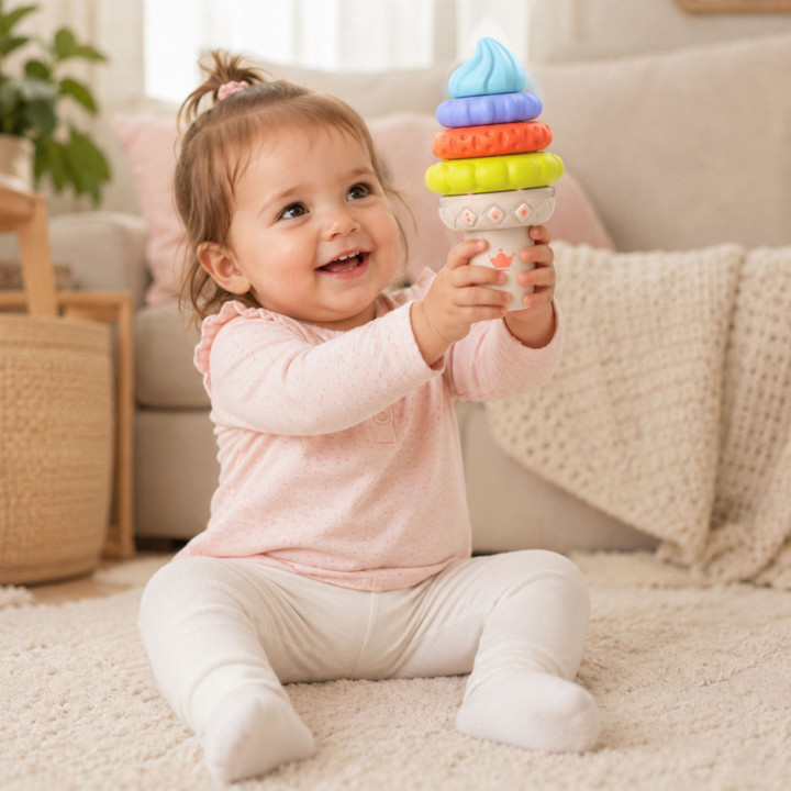 WOOPIE BABY Muzyczny Lód Edukacyjny Sensoryczna Układanka 5 el. Dźwięk