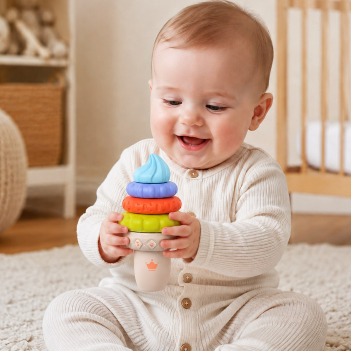 WOOPIE BABY Muzyczny Lód Edukacyjny Sensoryczna Układanka 5 el. Dźwięk
