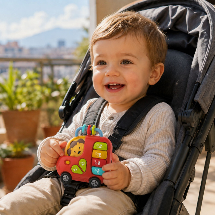 WOOPIE BABY Pianinko Interaktywne Autobus Lew Muzyczne Organki Dźwięki